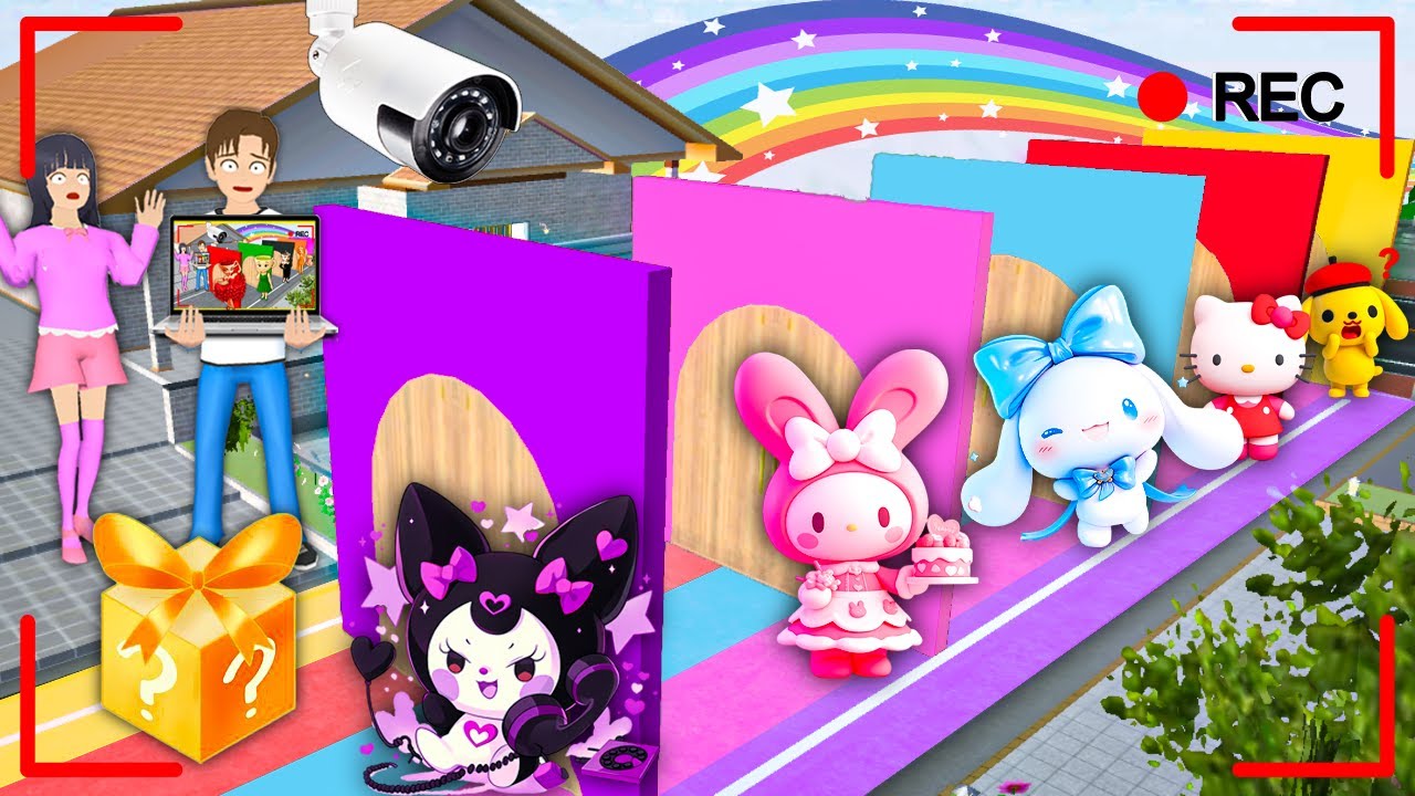 CCTV Merekam Pintu Portal Rainbow SANRIO KUROMI MELODY CINNAMOROLL di Depan Rumah😱 Yuta Mio P4nik⁉️