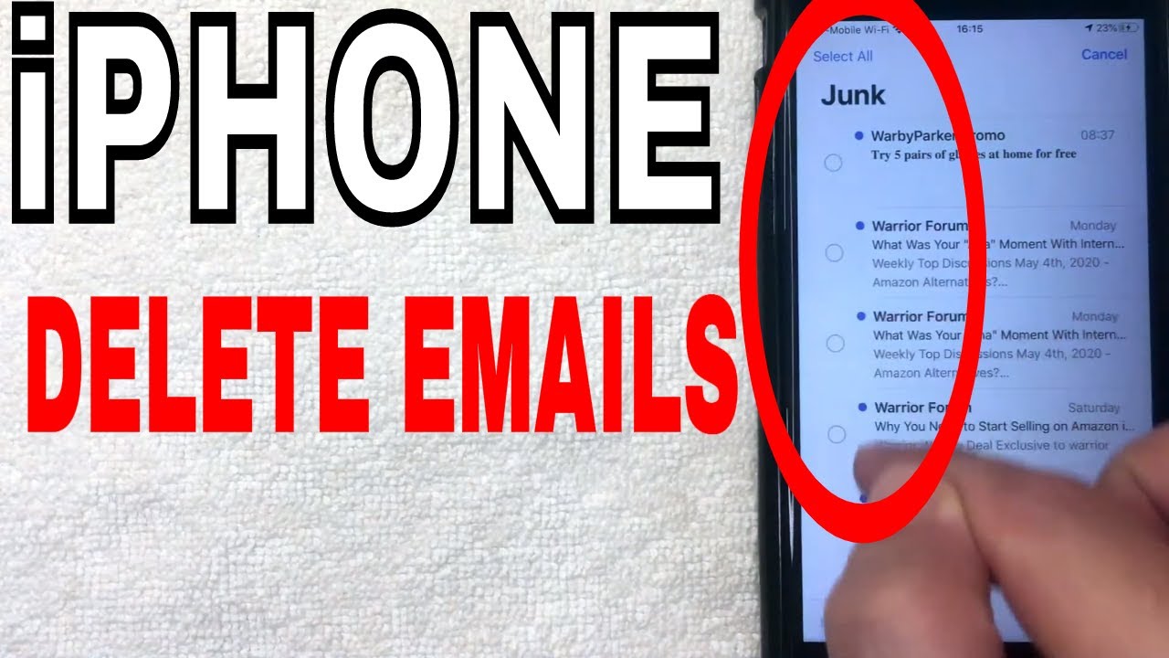 How To Delete Emails On Iphone 🔴 Youtube