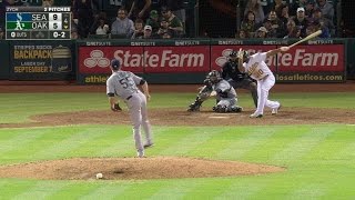 SEA@OAK: Zych nothces first career K in MLB debut
