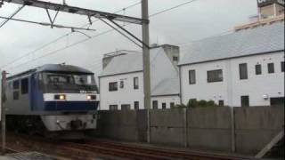 【カマ重連回送! 】高速貨物3071列車 EF65+EF210重連回送 丸亀駅通過!