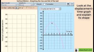Motion - Free fall and g Ex 14 (graphing the rise and fall of a ball -simulation) - A Level