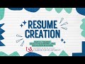 Resume Creation Part 2