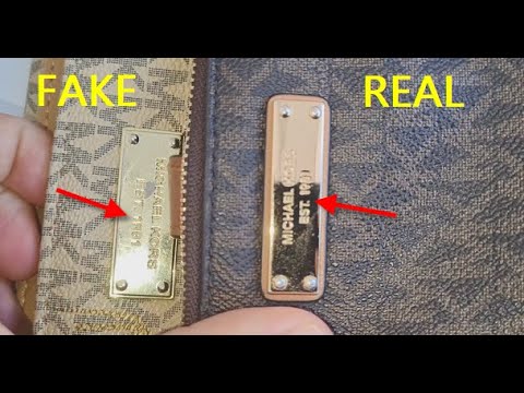 Michael Kors purse real vs fake. How to spot original Michal Kors wallet  and bag - YouTube