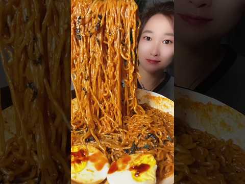Spicy Fire 🔥🌶🍜 Noodle #asmreating #mukbang #yummy #delicious #noodlechallenge