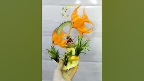 Carving beautiful fish of carrots 🥕