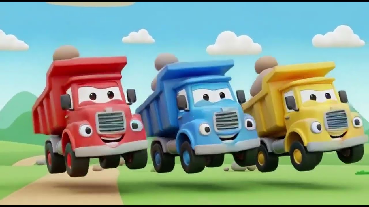 🚧 Construction Truck Counting – Nursery Rhyme Ex