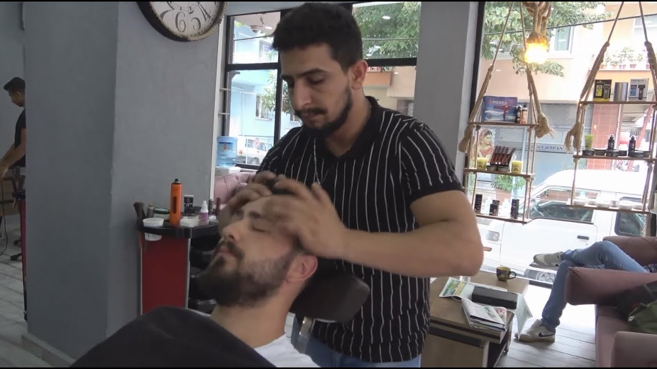 ASMR Turkish Barber Face,Head and Body Massage 148 👍💆‍♂️💈