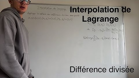 Différences divisées pour l’interpolation