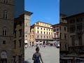 Piazza della Signoria Florence opened in 1330. Neptune's fountain, Copy of Michelangelo's David...