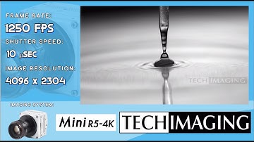 Water droplets and surface tension at 1250 fps using the Photron Mini R5-4K high speed camera