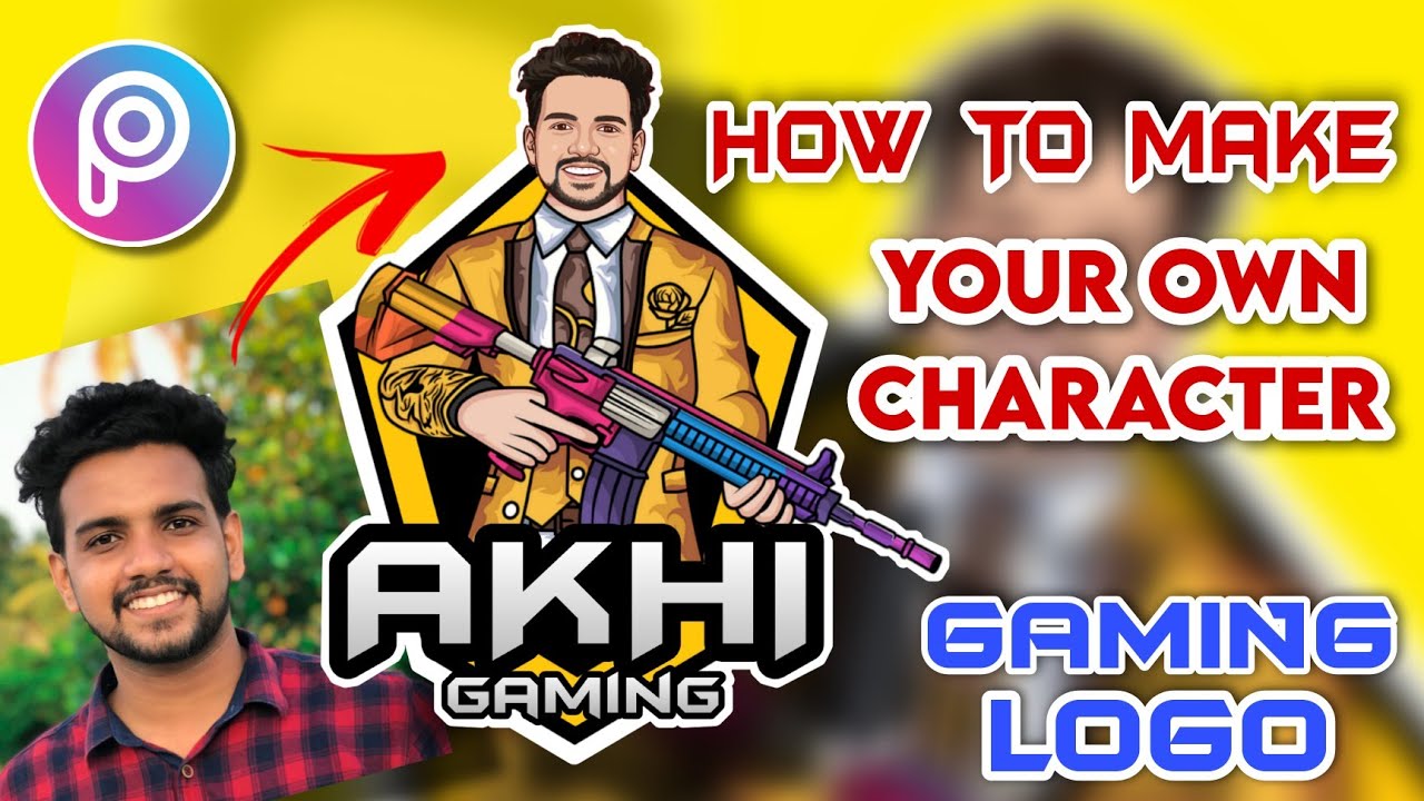 How to Make Your Own Character Logo | എങ്ങനെ Gaming Logo ഉണ്ടാക്കാം | Pubg & Free Fire Logo Making
