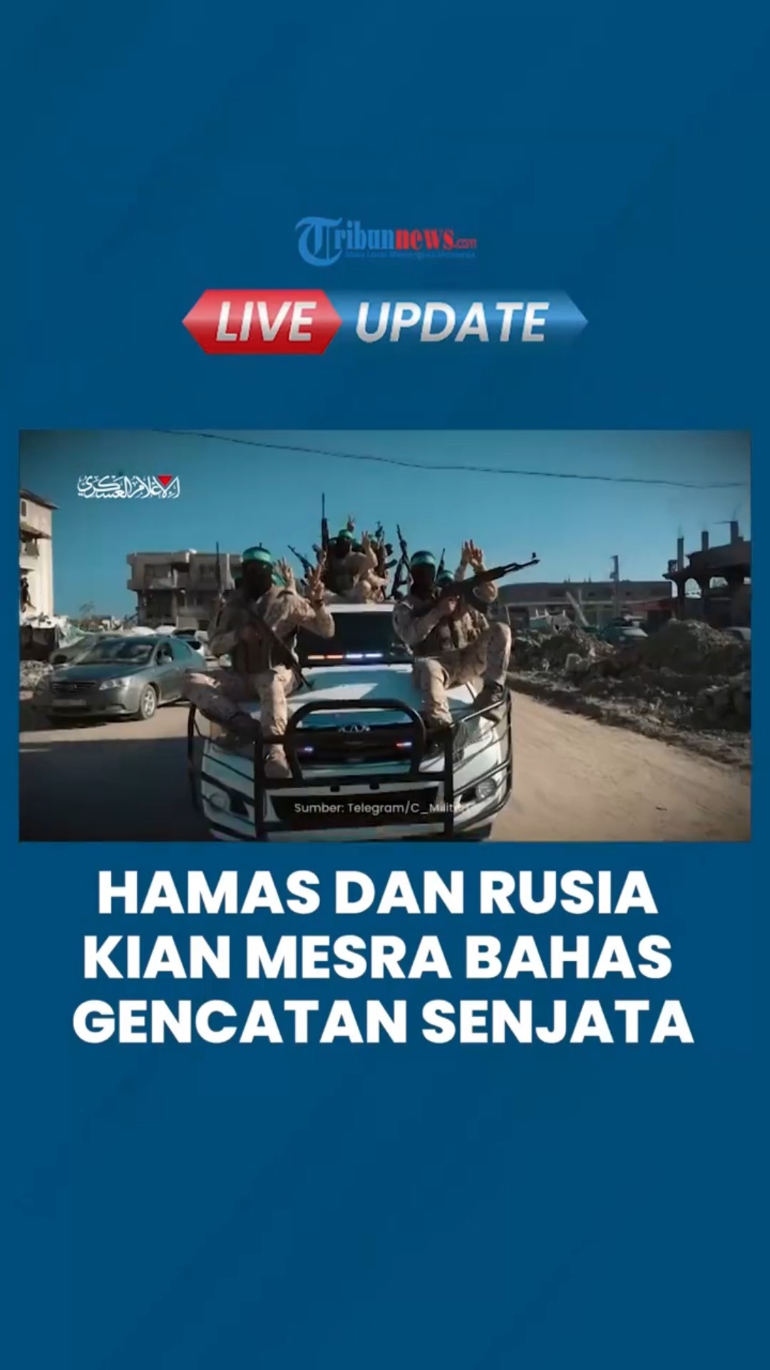 Ikatan Persahabatan Hamas dan Rusia Kian Mesra, Saling Dukung dalam Bahas Gencatan Senjata Tahap 2