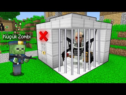 KÜÇÜK ZOMBİ POLİS OLUP MAHKUMLARI HAPSE ATTI 😱 - Minecraft