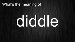 What's the meaning of diddle, How to pronounce diddle