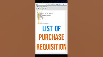 ME5A T-code | List of Purchase Requisition | SAP PM & MM | SAP S/4HANA