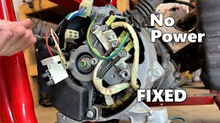 Troy-Bilt Generator Engine Runs Well But Doesn't Put Out Power