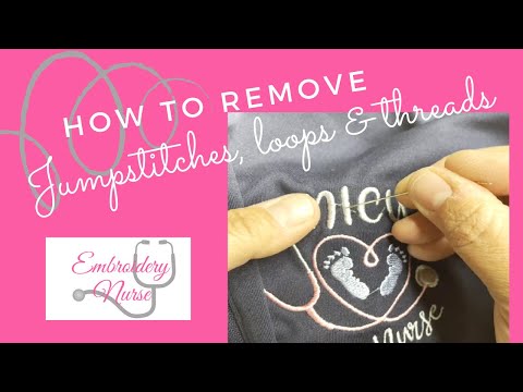 How to Remove Jump Stitches, Loops, and Random Embroidery Threads