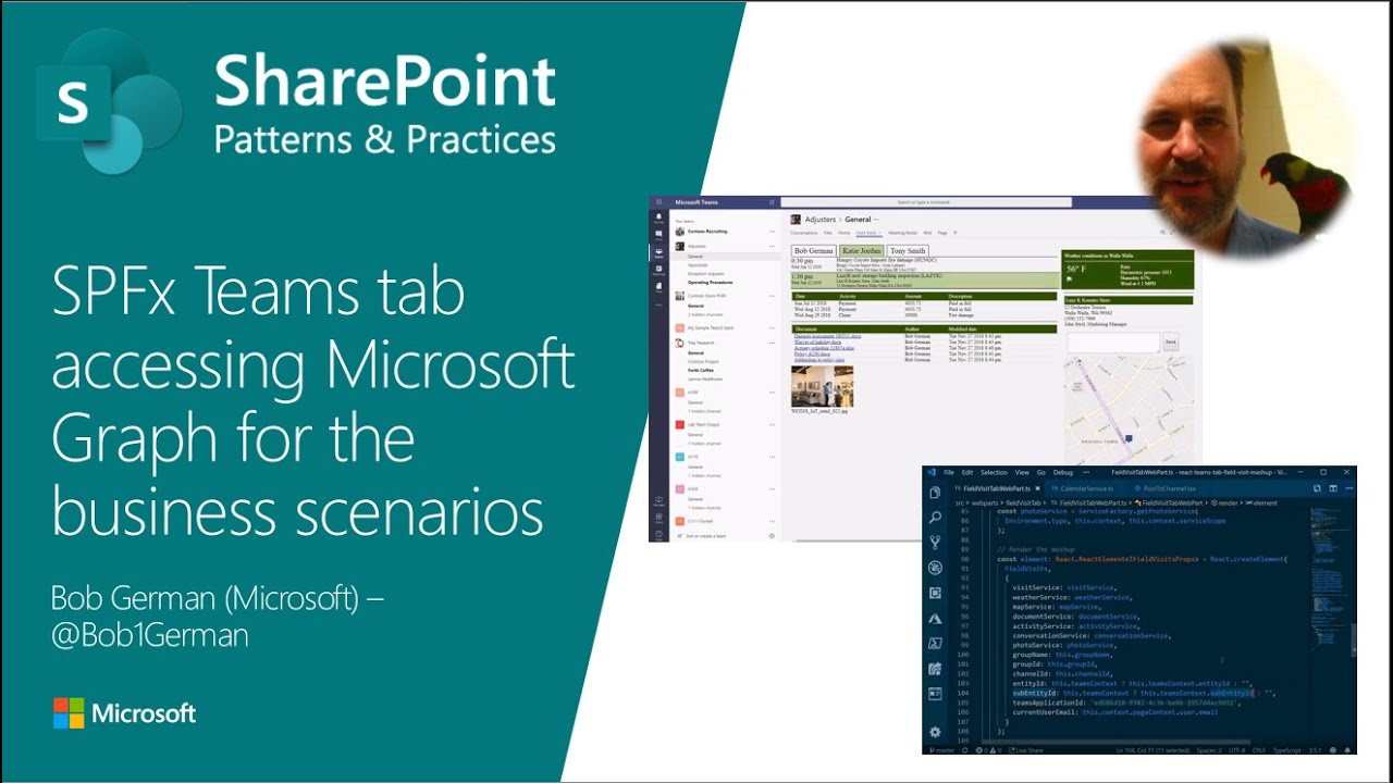 Community Demo - SharePoint Framework Teams tab accessing Microsoft Graph for business scenarios - YouTube