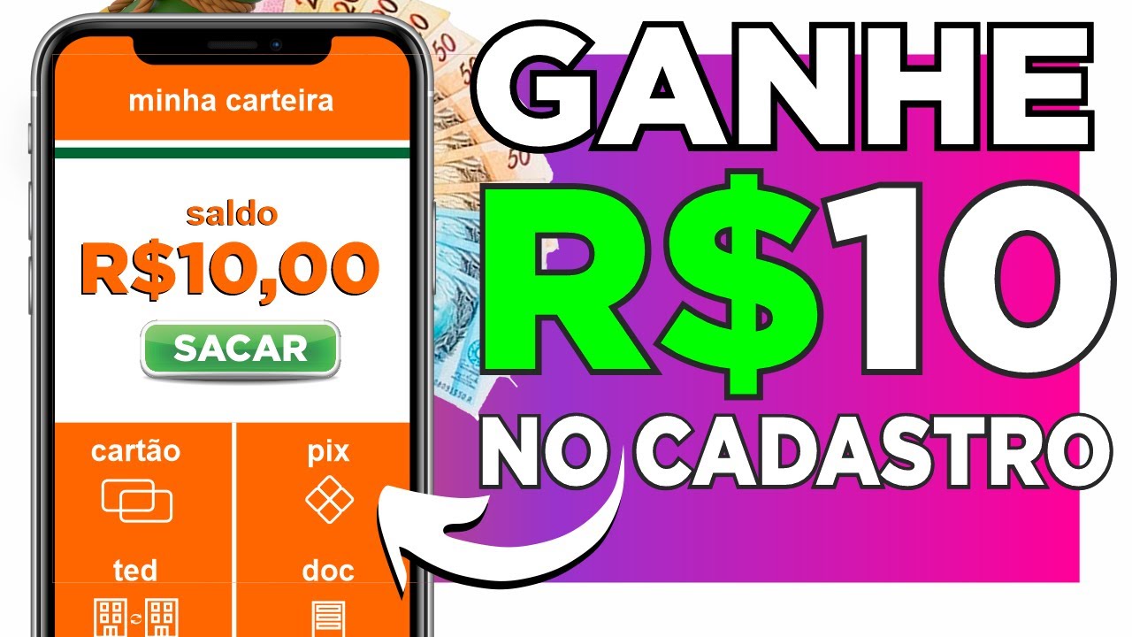 ✅GANHE R$10 REAIS NO CADASTRO APP PAGANDO NO PIX – APP PAGANDO NA HORA 2022 – CADASTROU GANHOU