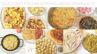 QUÉ COMO EN UNA SEMANA. MENÚ SEMANAL 21