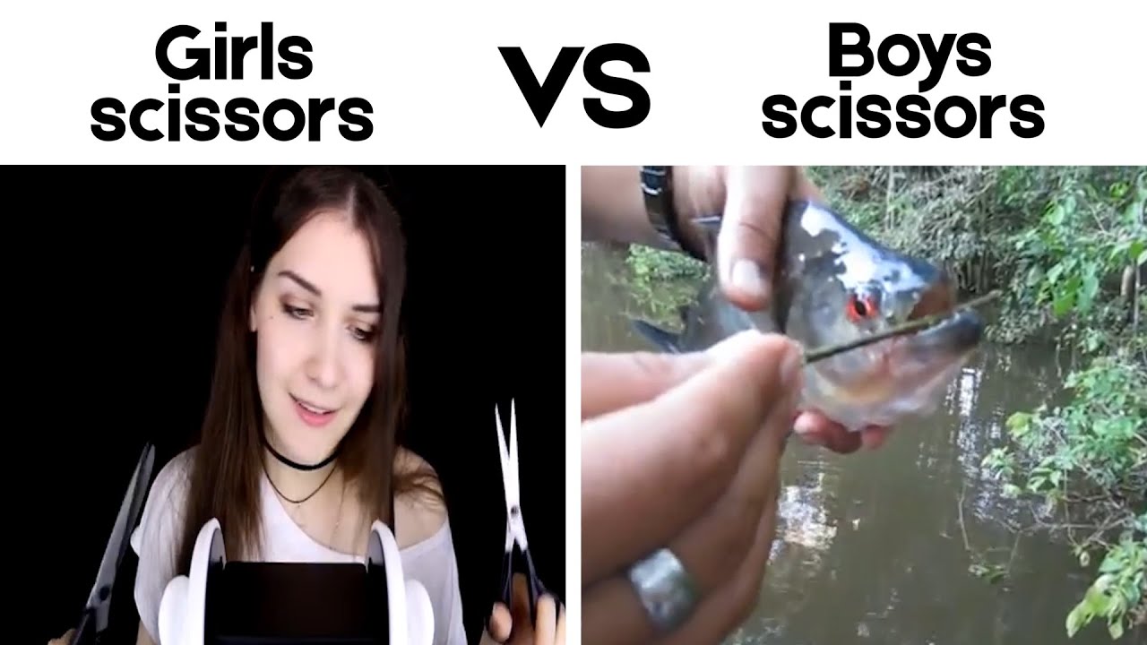 Girls scissors VS Boys scissors YouTube