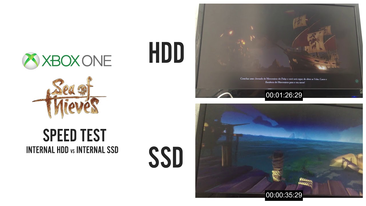 XBOX ONE FAT - HDD vs SSD Speed Test