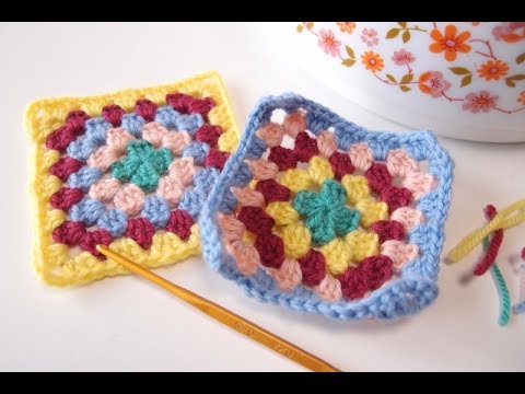 糸始末が簡単で編地がきれいなグラニースクエアの編み方ーhow I Crochet A Granny Square Youtube