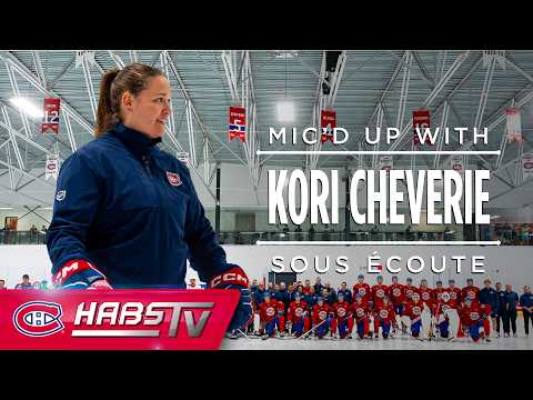Kori Cheverie mic'd up at Canadiens Development Camp in Brossard