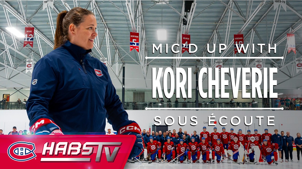 Kori Cheverie mic'd up at Canadiens Development Camp in Brossard
