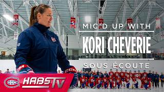 Kori Cheverie mic'd up at Canadiens Development Camp in Brossard