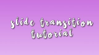 Slide transition tutorial on ccp || Cute Cut Pro