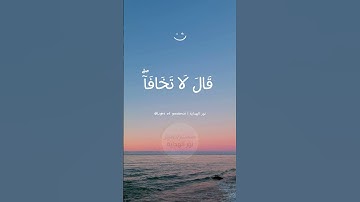 قَالَ لَا تَخَافَآ ۖ إِنَّنِى مَعَكُمَآ أَسْمَعُ وَأَرَىٰ (طه - 46) أروع تلاوات شريف مصطفى