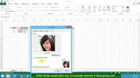 Cách chèn hình ảnh vào comment trong Excel