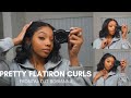 Pretty Flatiron Curls on Bob cut Frontal Wig