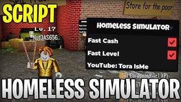 [💸OP] Homeless Simulator Best Script Infinite Cash & Max Level Roblox 2025