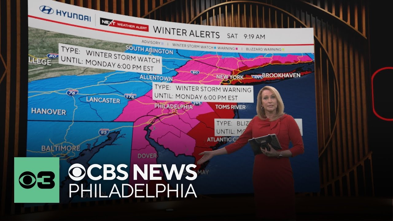 Coastal snowstorm with blizzard, winter storm warnings Sunday-Monday; tracking latest snow totals