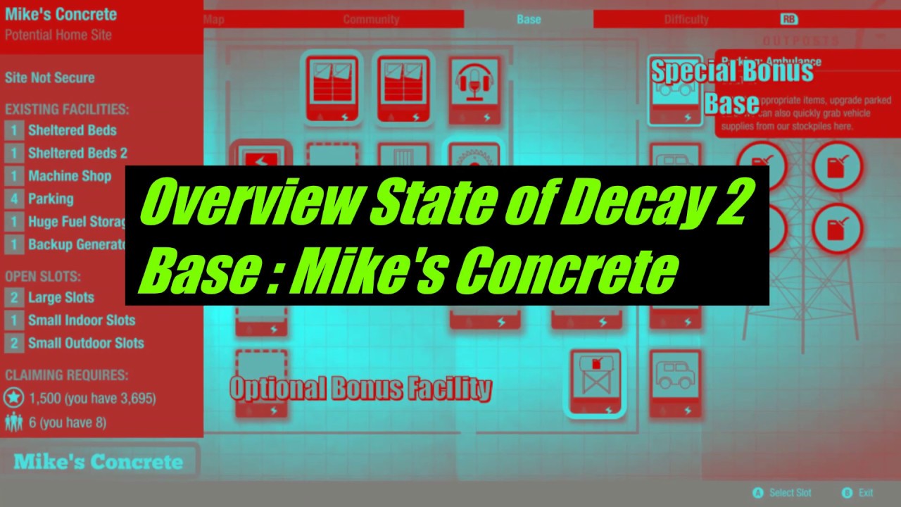 State of Decay 2 Base Overview : Mike's Concrete #5