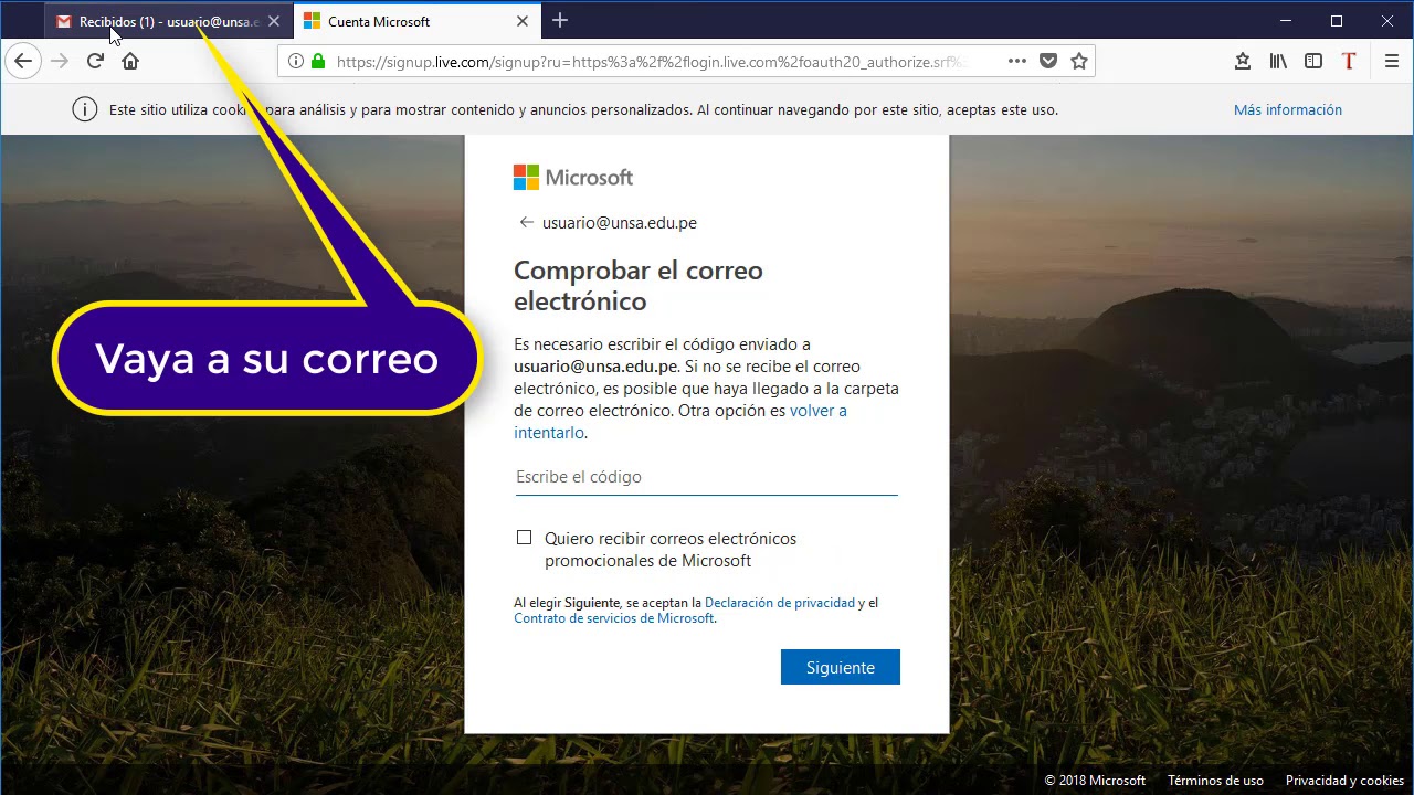 crear cuenta office 365