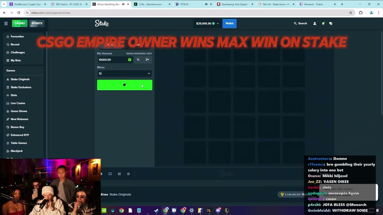 CSGO EMPIRE OWNER WINS MAX WIN ON STAKE