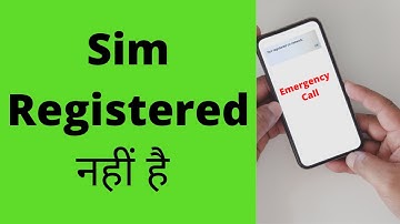 How To Fix Sim Not Registered On Network | How to fix sim