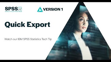 Quick Export in SPSS Statistics
