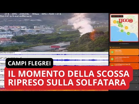 Video Campi Flegrei, la scossa di terremoto ripresa in diretta dalle telecamere sulla solfatara