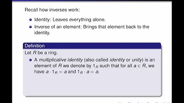 Zero Divisors, Identities, and Units