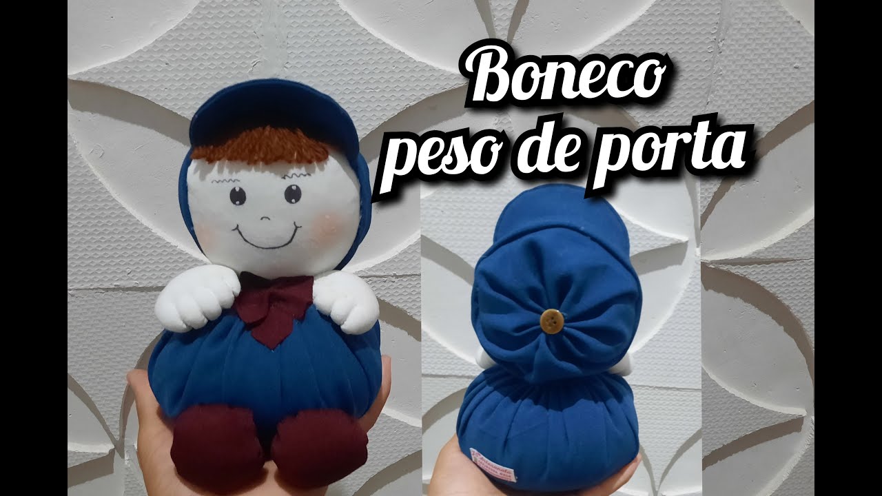 Esse vende muito, boneco peso de porta feito de fuxico