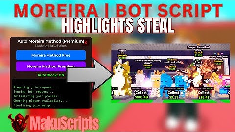 Steal A Brainrot Script - Moreira | Bot Joiner | Crazy Steal | Keyless | Free
