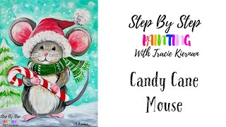 How To Paint Candy Cane Mouse - Acrylic Tutorial