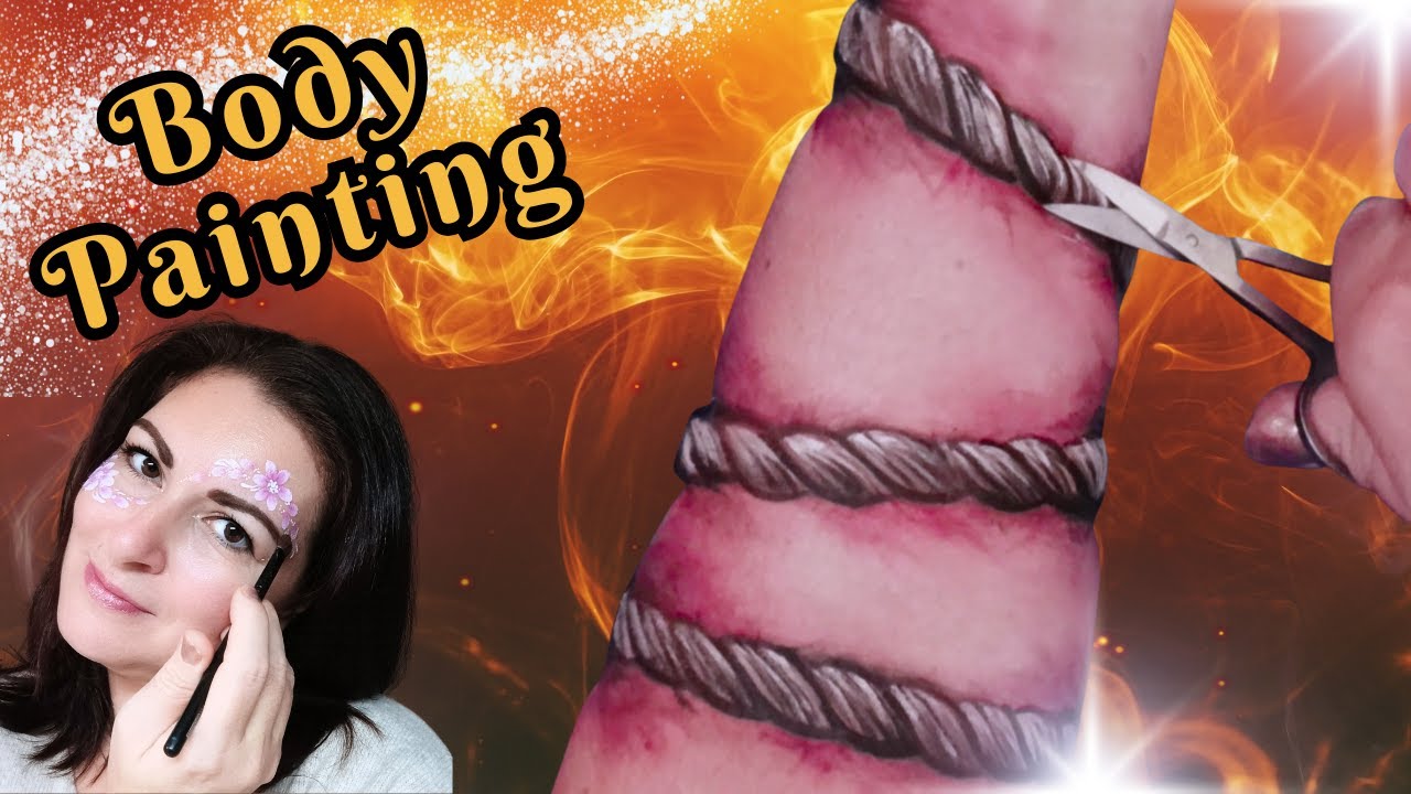 Realistic ROPE Body Painting 🪢 Realistic Halloween Make up Tutorial ...