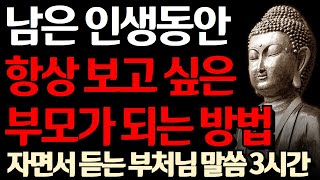 늙어서도 늘 보고싶은 부모가 되는 놀라운 방법 I 노후에 자식에게 의지 하지 않는 비결 I 자면서 듣는 부처님 말씀 3시간 l 지혜 I 인생 조언 I 오디오북 I 철학 I 독경