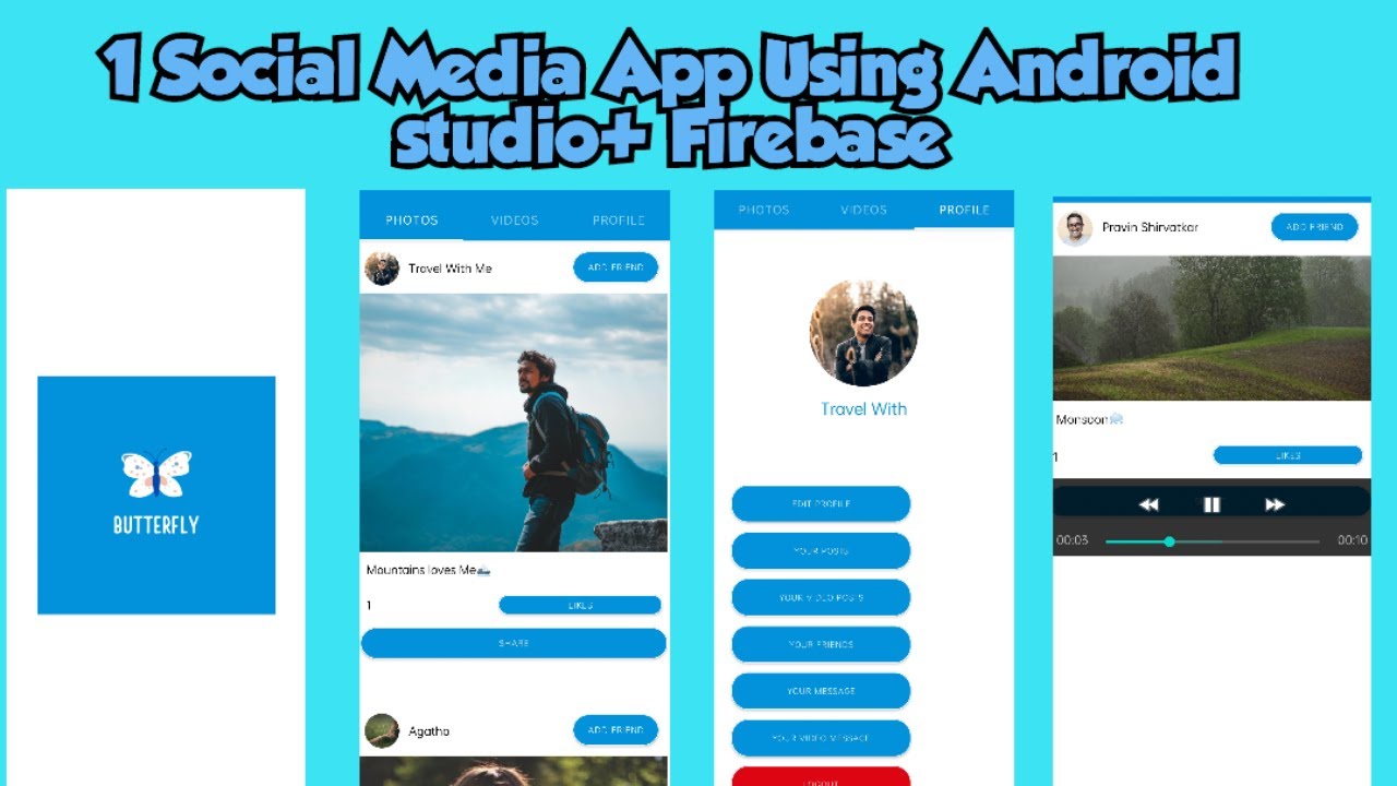 #1 Social Media App Using Android Studio + Firebase #androidstudio # ...