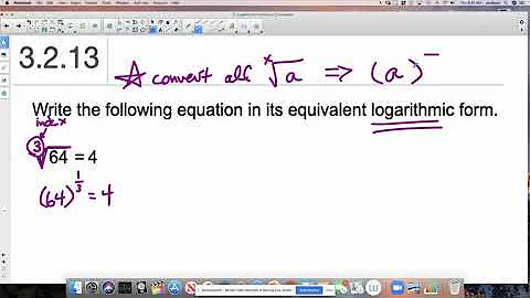 Converting from Exponential Form to Logarithmic Form: Example #2